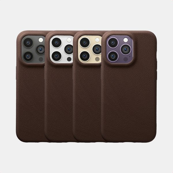 imoshion Texture Backcover Apple iPhone 14 Pro - Donkerbruin