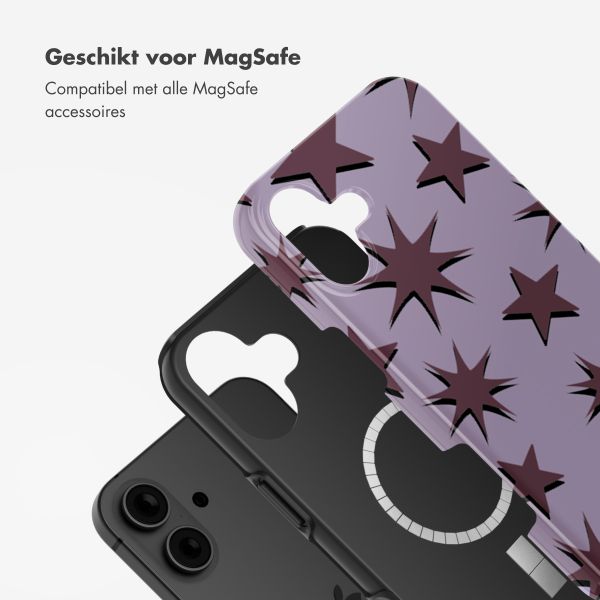 Selencia Vivid Tough Backcover met MagSafe iPhone 16 - Stars Plum Lilac