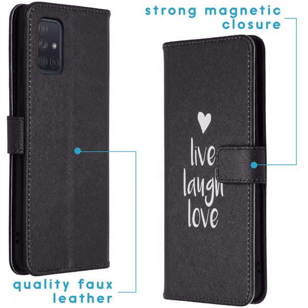 imoshion Design Softcase Bookcase Galaxy A71 - Live Laugh Love