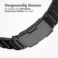 Accezz Mat Titanium bandje  - Garmin 22 mm aansluiting - Zwart