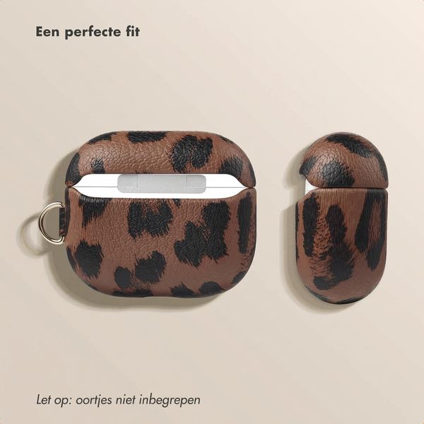 Selencia Sabi Case met panterprint  Apple Airpods 3 - Mocha Brown