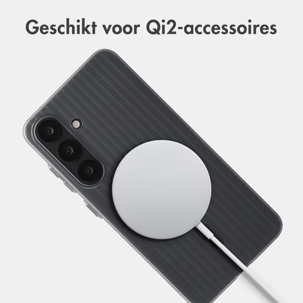Accezz Lite Backcover met MagSafe | Fluted | Samsung Galaxy S25 - Grijs