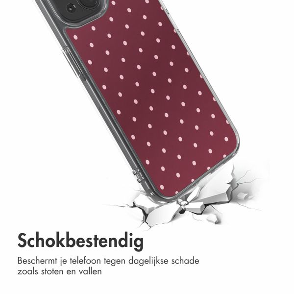 imoshion Design hoesje Apple iPhone 15 - Polka Dot Bordeaux