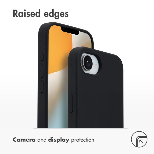 Accezz Liquid Silicone Back Cover with MagSafe Apple iPhone 17e / 16e - Black