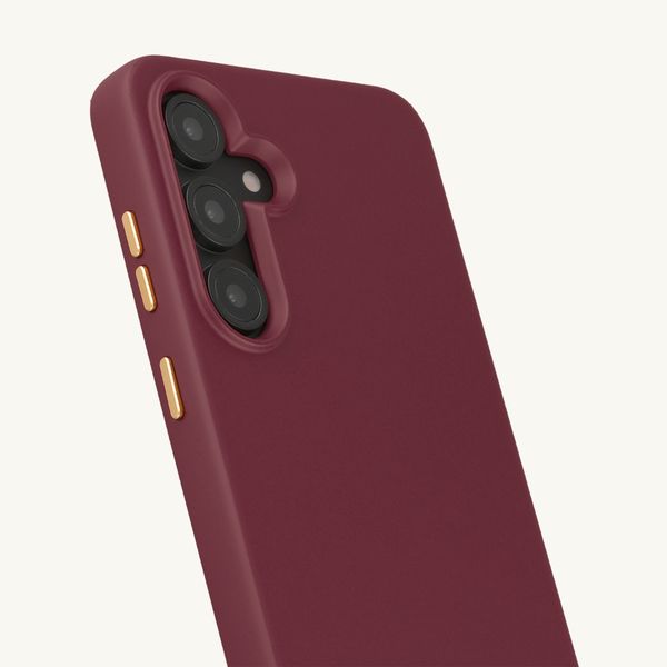 Selencia Rivièra MagSafe Backcover met afneembare haakjes Samsung Galaxy S24 FE - Bold Burgundy