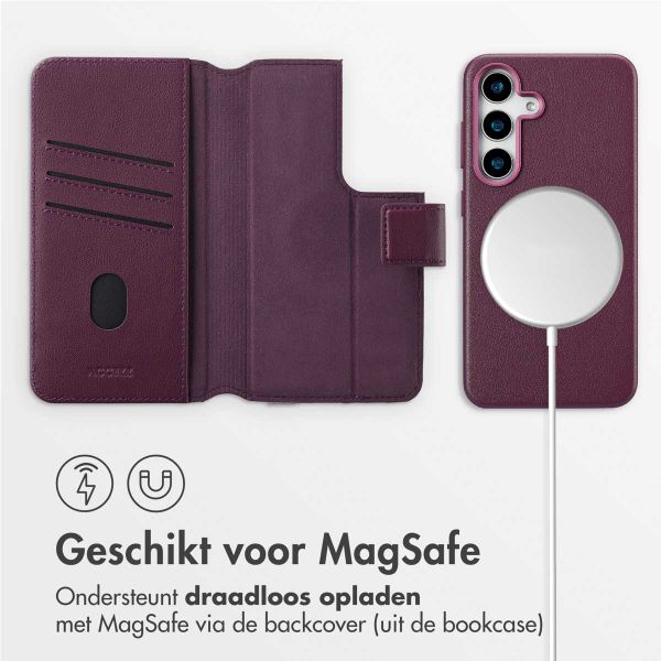 Accezz Leather Bookcase 2-in-1 met MagSafe Samsung Galaxy S25 - Heath Purple