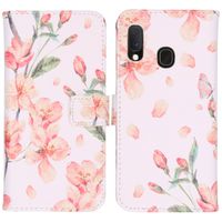 imoshion Design Softcase Bookcase Samsung Galaxy A20e - Bloem - Roze