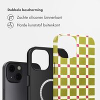 Selencia Vivid Backcover met MagSafe Apple iPhone 13 - Check This Olive
