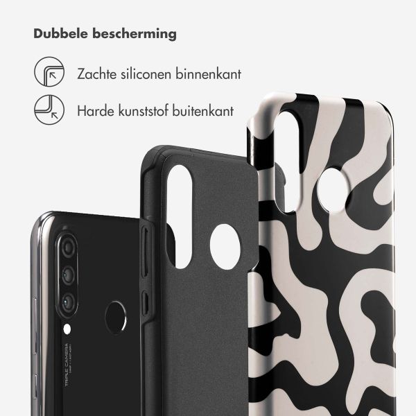 Selencia Vivid Tough Backcover Huawei P30 Lite - Art Wave Black