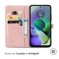 imoshion Mandala Bookcase Motorola Moto G54 - Rosé Goud