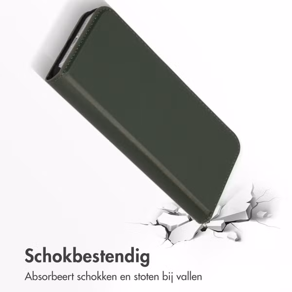 Accezz Premium Leather Slim Bookcase Apple iPhone 13 Pro Max - Groen