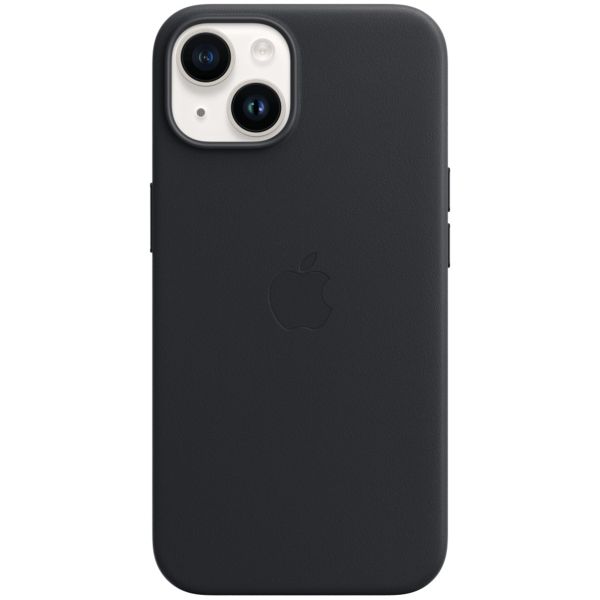 Apple Leather Back Cover with MagSafe Apple iPhone 14 - Midnight