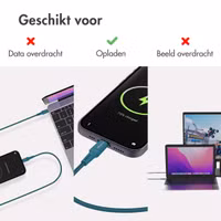 imoshion Lightning naar USB-C kabel - Non-MFi - Gevlochten textiel - 1 meter - Donkerblauw