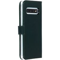 Selencia Echt Leren Bookcase Samsung Galaxy S10 - Groen