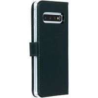 Selencia Echt Lederen Bookcase Samsung Galaxy S10 - Groen