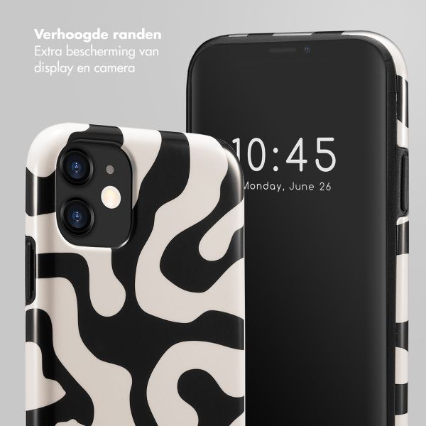 Selencia Vivid Tough Backcover iPhone 11 - Art Wave Black