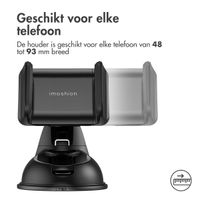 imoshion Telefoonhouder auto - Verstelbaar - Dashboard of voorruit - Zwart