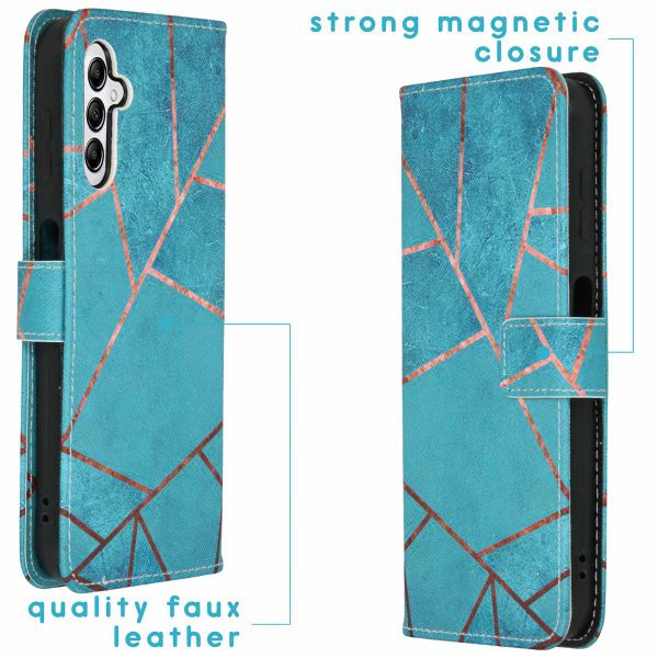 imoshion Design Softcase Bookcase Samsung Galaxy A14 (5G) - Blue Graphic