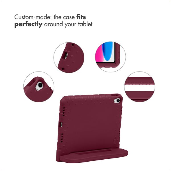 imoshion Kids-Proof Back Cover with Handle Apple iPad 11 (2025) 11 inch A16 / iPad 10 (2022) 10.9 inch - Velvet Plum
