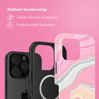 Selencia Vivid Tough Backcover met MagSafe Apple iPhone 16 Pro - Pastel Lipstick Marble