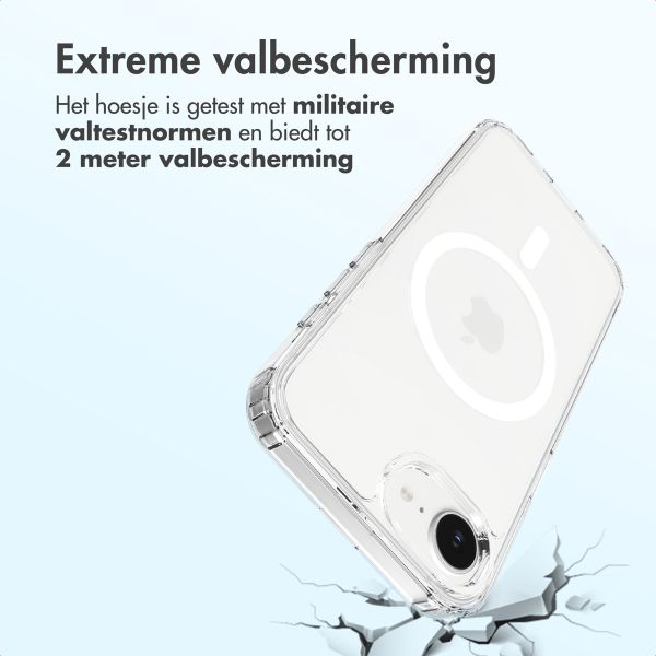 Accezz Xtreme Impact Backcover met MagSafe voor de Apple iPhone 16e - Transparant