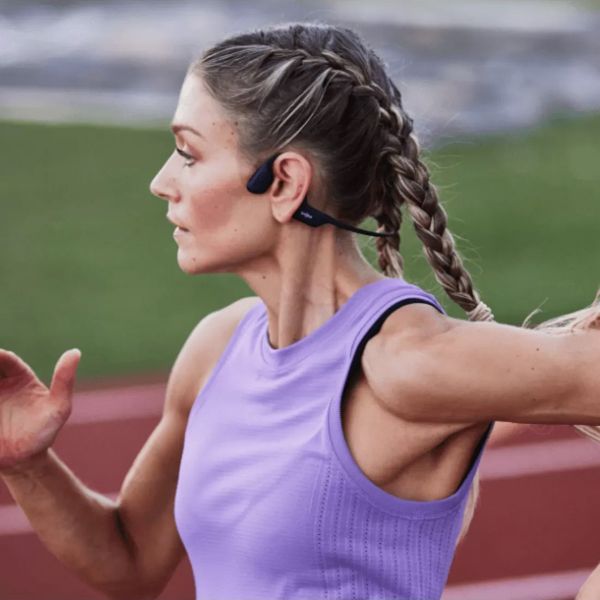 Shokz OpenRun Pro - Standaard maat - Open-Ear draadloze oordopjes - Bone conduction - Black