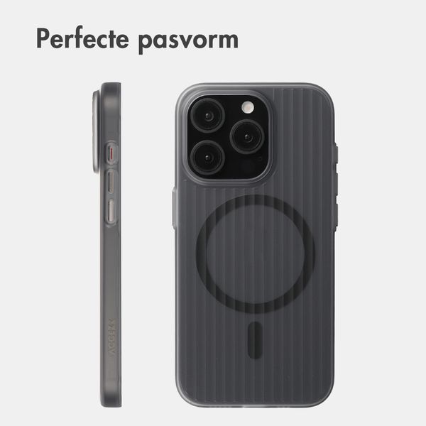 Accezz Lite Backcover met MagSafe | Fluted | Apple iPhone 15 Pro - Grijs