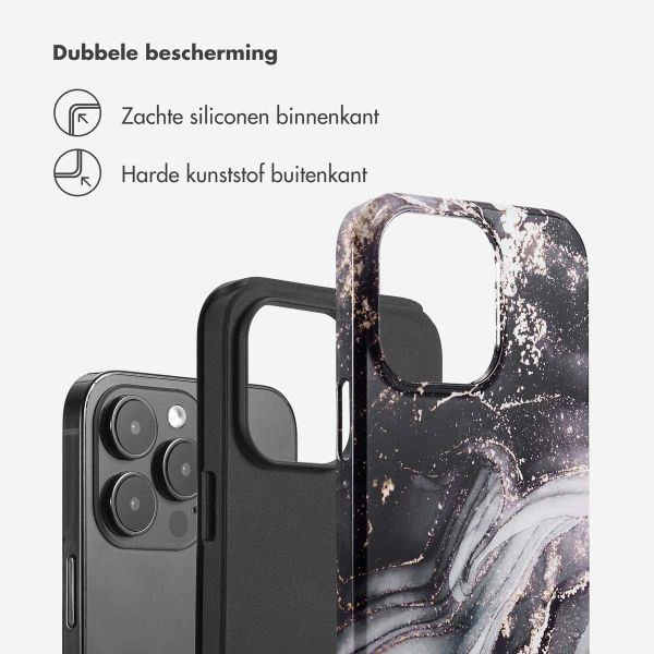 Selencia Vivid Tough Backcover iPhone 14 Pro Max - Chic Marble Black