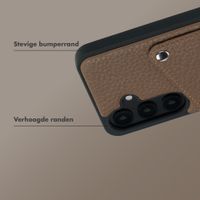 Selencia Riva Backcover met Pashouder Samsung Galaxy S25 / S24 - Mocha Brown