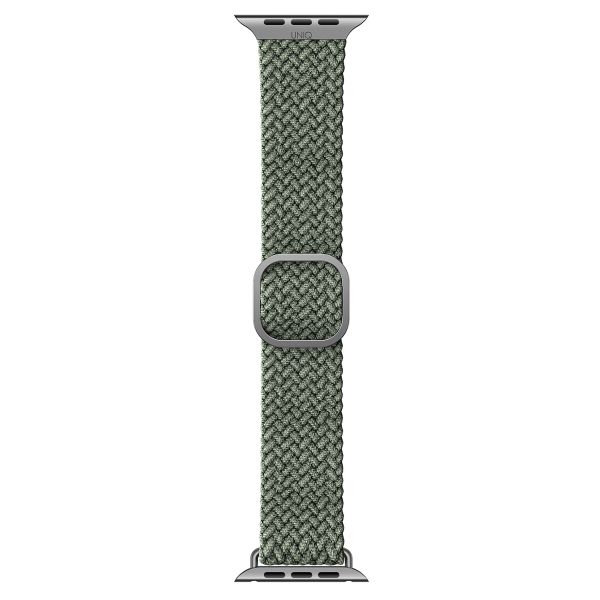 Uniq Aspen Braided bandje Apple Watch Series 1 t/m 9 / SE (38/40/41 mm) | Series 10 / 11 (42 mm) - Cypress Green