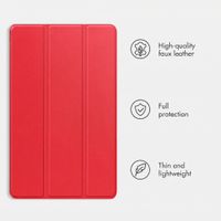 imoshion Trifold Book Case Apple iPad 9 (2021) 10.2 inch / iPad 8 (2020) 10.2 inch / iPad 7 (2019) 10.2 inch - Red