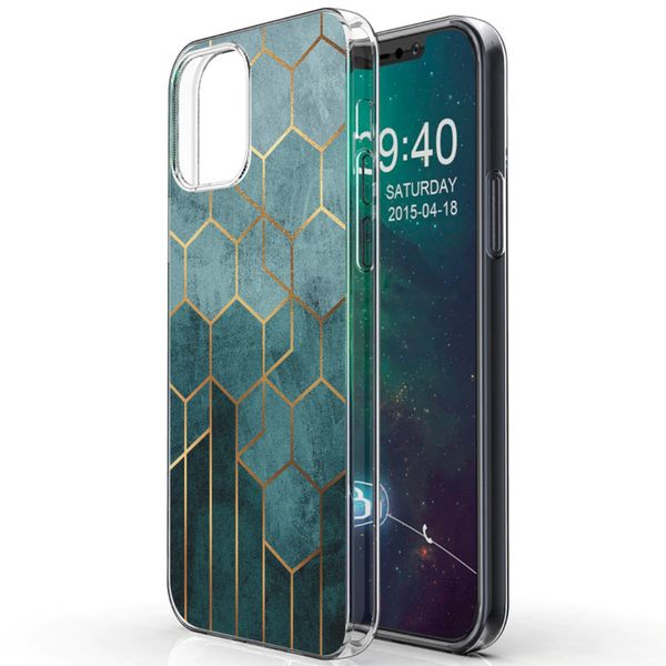 imoshion Design hoesje iPhone 12 (Pro) - Patroon - Groen