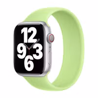 Apple Siliconen solobandje Apple Watch | 44/45/46/49 mm - Maat 6 - Sprout Green