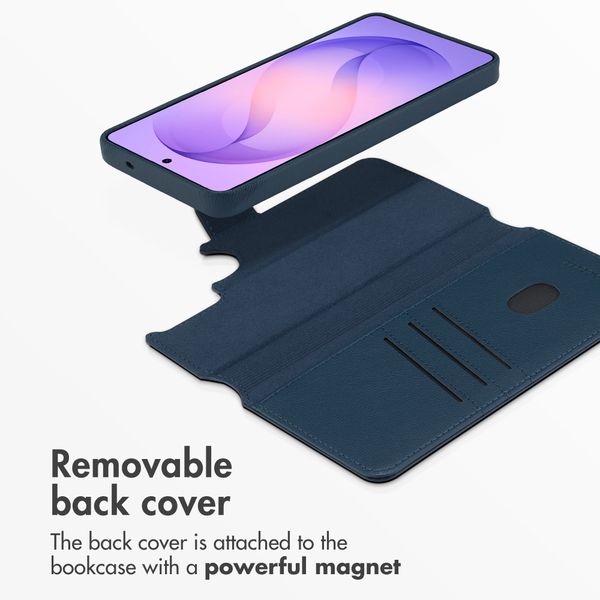 Accezz 2-in-1 Leather Bookcase with MagSafe Samsung Galaxy S26 Ultra - Nightfall Blue