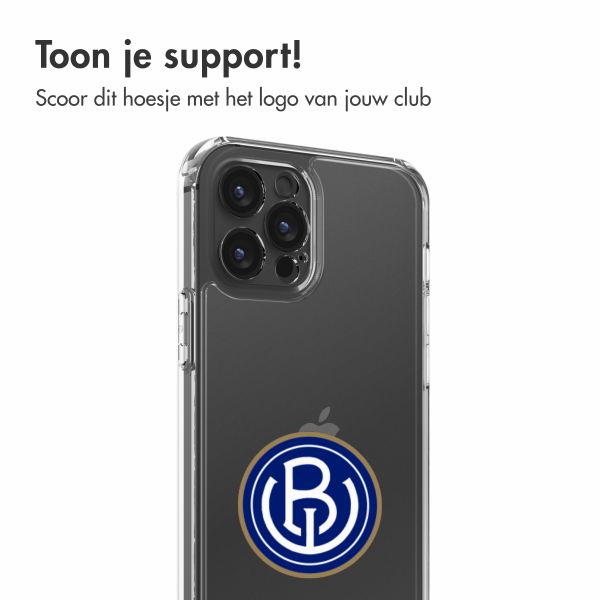 Clear Backcover Apple iPhone 12 (Pro) - ASV Blauw-Wit
