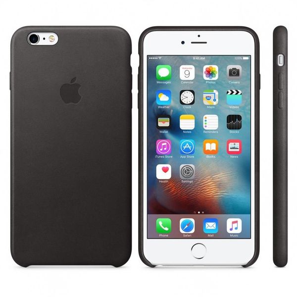 Apple Leather Backcover iPhone 6(s) Plus - Black