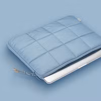 Selencia Puffy Laptop hoes 15-16 inch - Laptopsleeve - Slate Blue