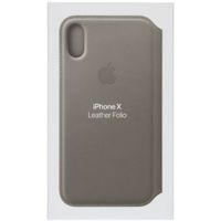 Apple Leather Folio Bookcase Apple iPhone X / Xs - Taupe