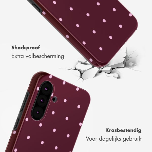 Selencia Vivid Backcover Samsung Galaxy A36 / A56 - Happy Dots Burgundy