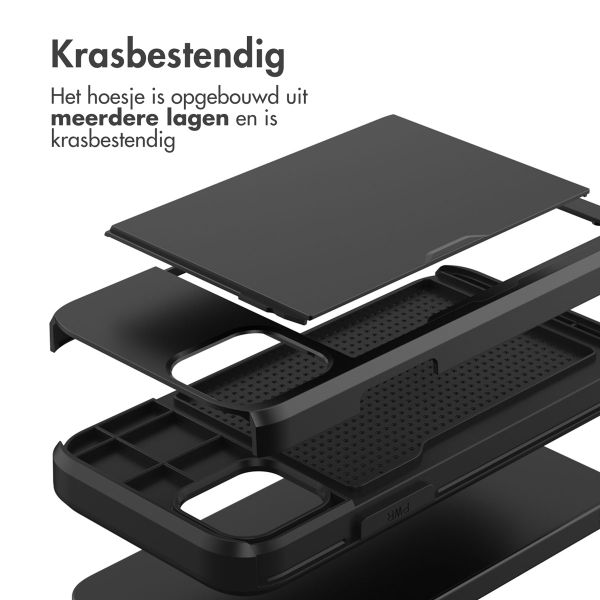 imoshion Backcover met pasjeshouder iPhone 12 Mini - Zwart