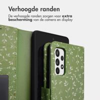imoshion Design Bookcase Samsung Galaxy A52(s) (5G/4G) - Green Flowers