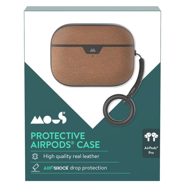 Mous Leather Protective Case AirPods Pro - Bruin