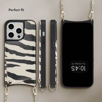 Selencia Nova Phone Case with Cord and Card Holder Apple iPhone 14 Pro - Zazzy Zebra