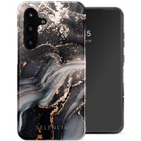Selencia Vivid Backcover Samsung Galaxy S25 FE - Chic Marble Black