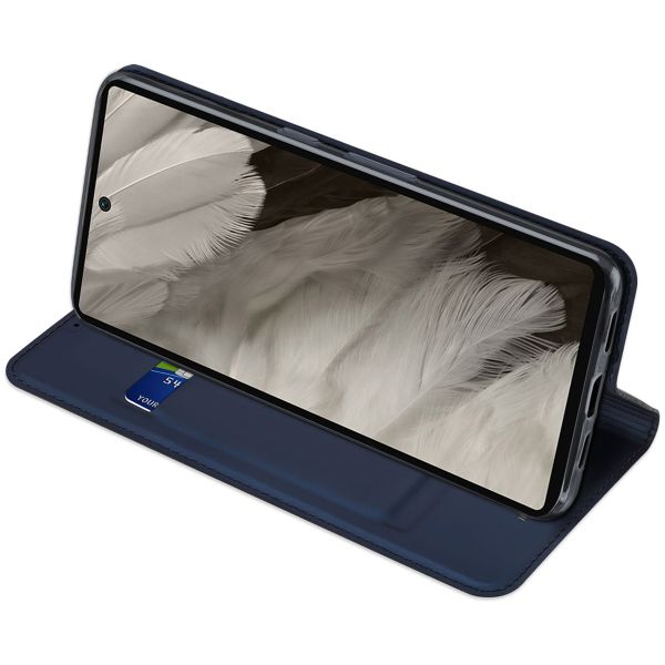 Dux Ducis Slim Softcase Bookcase Google Pixel 7a - Donkerblauw