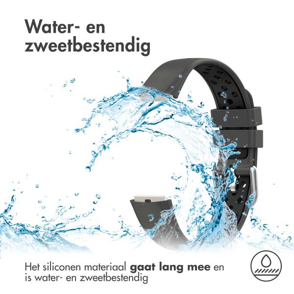 imoshion Siliconen sport bandje Fitbit Luxe - Grijs/Zwart