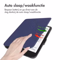 imoshion Slim Hard Case Bookcase Amazon Kindle Paperwhite (2024) / Paperwhite Signature Edition (2024) / Colorsoft (2024) / Colorsoft Signature Edition (2024) - Donkerblauw