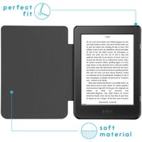 imoshion Design Slim Hard Case Sleepcover Kobo Nia - Black Marble