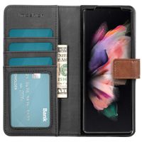 imoshion Luxe Bookcase Samsung Galaxy Z Fold3 - Zwart - Bruin