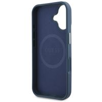 Guess Grained Triangle Case MagSafe iPhone 16 - Blue